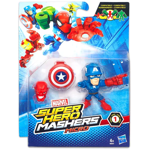 Marvel Mashers szuperhősök mikrofigura - Amerika kapitány