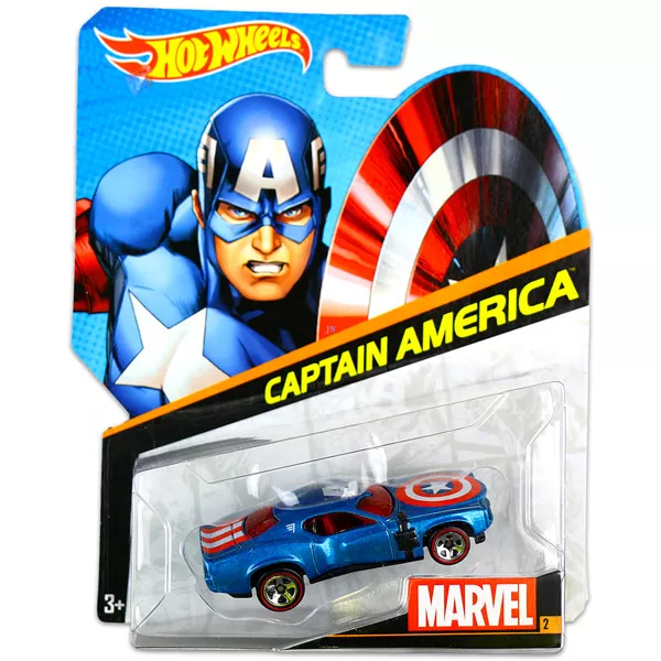 Hot Wheels Marvel karakter kisautók: Amerika Kapitány kisautó