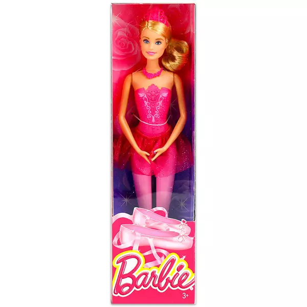 Barbie: szőke balerina baba rózsaszín ruhában