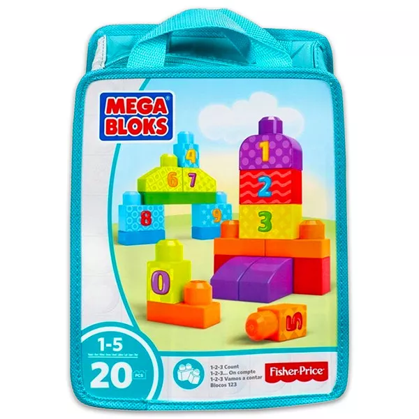 Mega Bloks: 1-2-3 számolj építőkockák - 20 darabos