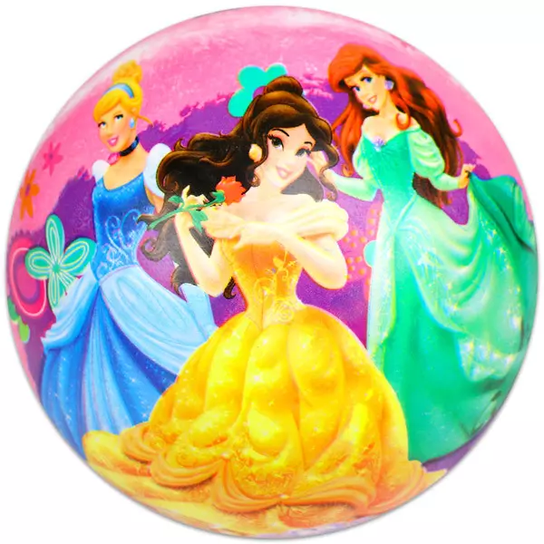 Prinţesele Disney: minge de cauciuc - roz, 23 cm