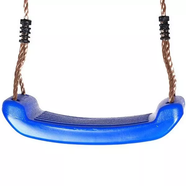 Műanyag hintaülőke kötéllel karikával, kék