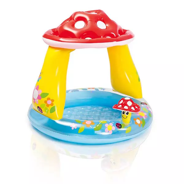 Piscina para bebés con cúpula de hongo