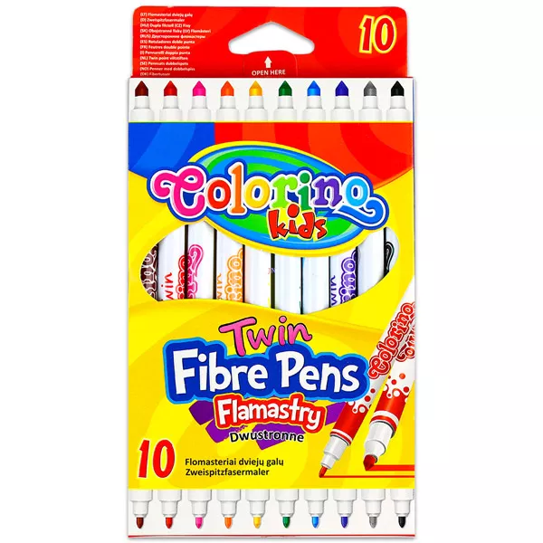 Colorino Kids: markerji z dvema koncema - 10 kos.
