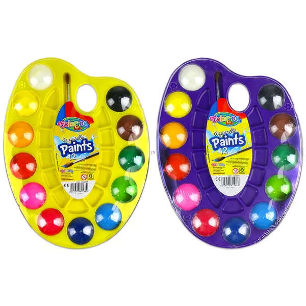 Colorino Kids: akvareli 12 barv - različne palete