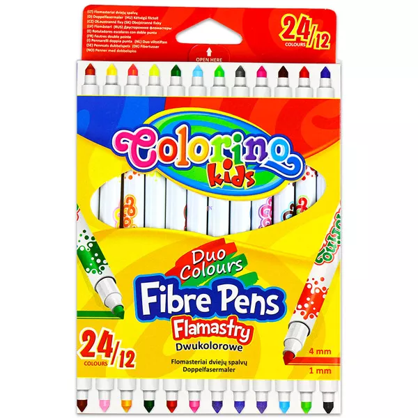 Colorino Kids: kétvégű filctollak - 12 db