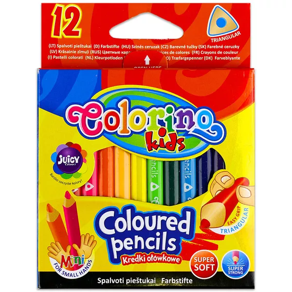 Colorino Kids: mini 12 darabos háromszögletű színes ceruzák