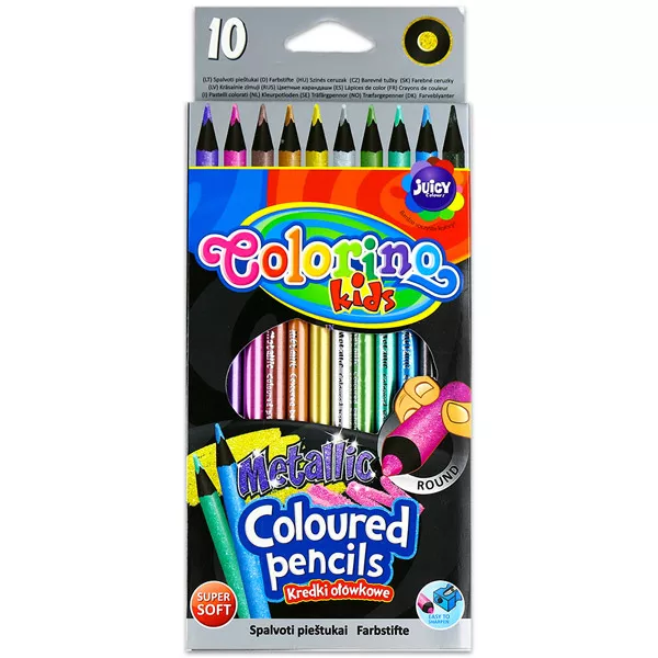 Colorino Kids: Metál színű ceruzák - 10 db