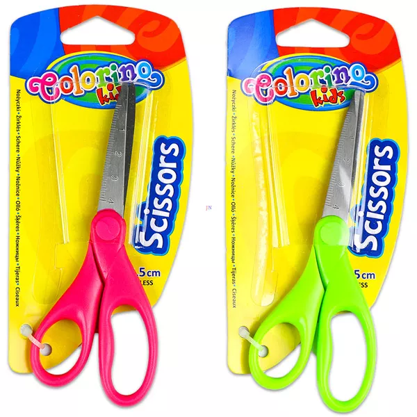 Colorino Kids: šolske škarje - 13,5 cm, različne barve