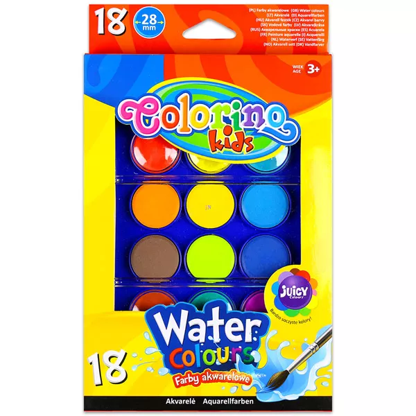 Colorino Kids: vízfesték 18 színnel