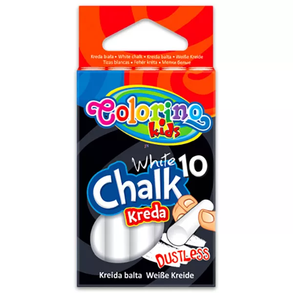 Colorino Kids: 10 darabos fehér pormentes kréta