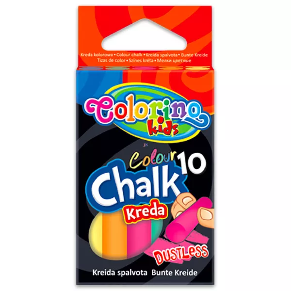 Colorino Kids: 10 darabos színes, pormentes kréta