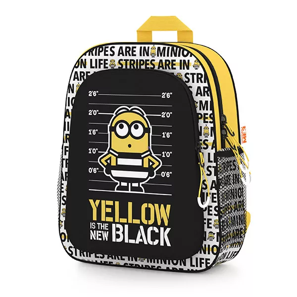 Minyonok: ovis hátizsák - fekete, sárga