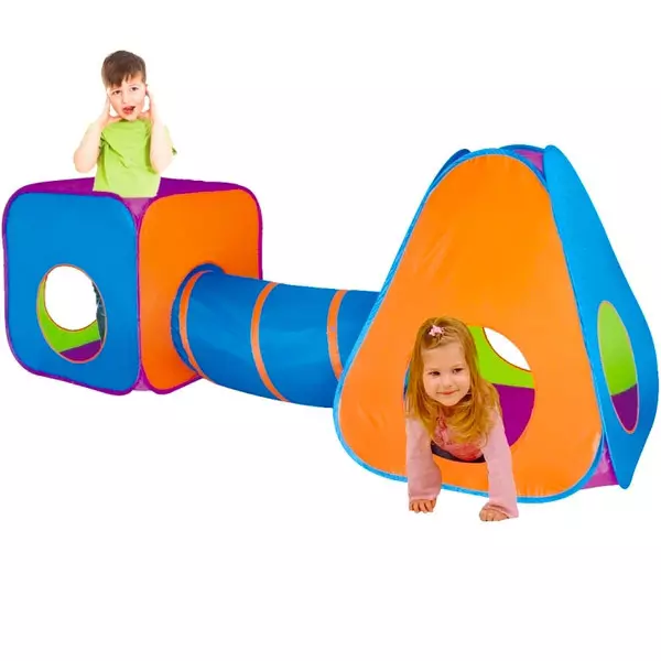 Iplay Cort dublu pentru copii cu tunel - pop-up