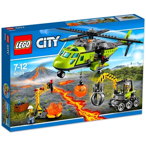 LEGO City 60123 - Vulkánkutató szállítóhelikopter
