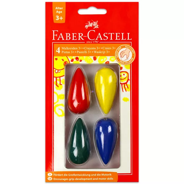 Faber-Castell ergonomikus formájú zsírkréta - 4 db