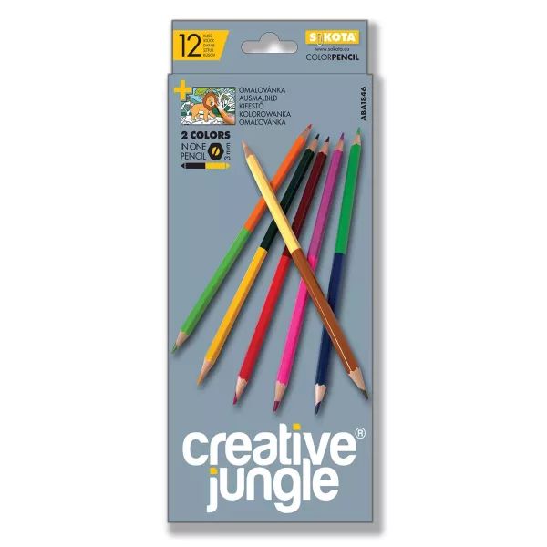 Creative Jungle: Kétvégű színes ceruze - 24 szín, 12 darabos akciós termékkép 1