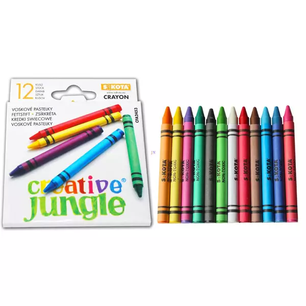 Creative Jungle: set pastele colorate - 12 buc.