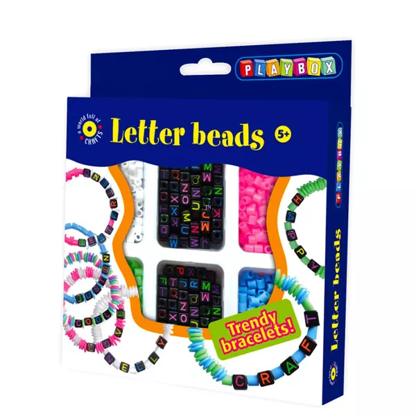 Playbox set creativ - brăţări neon cu litere 