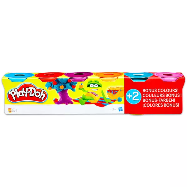 Play-Doh 6 darabos gyurma szett - élénk színek 