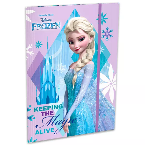 Disney hercegnők: Jégvarázs gumis mappa - A4, kék