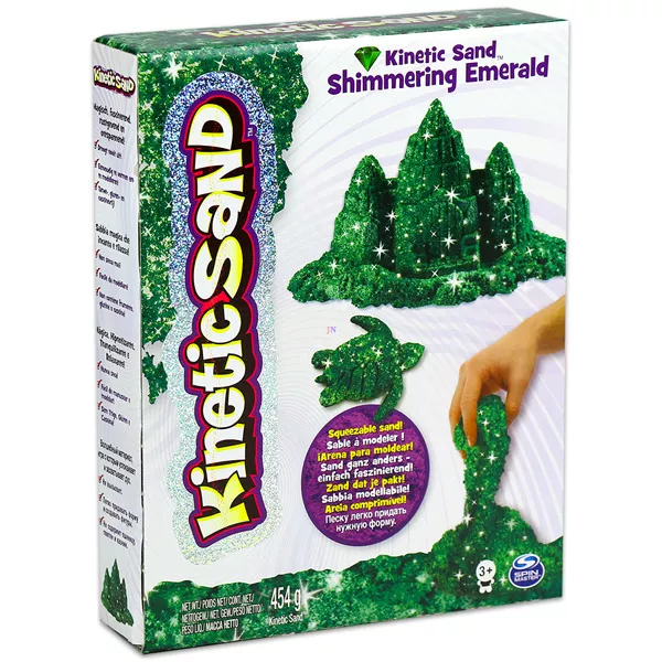 Kinetikus homok: csillámló smaragd színű - 454 gramm