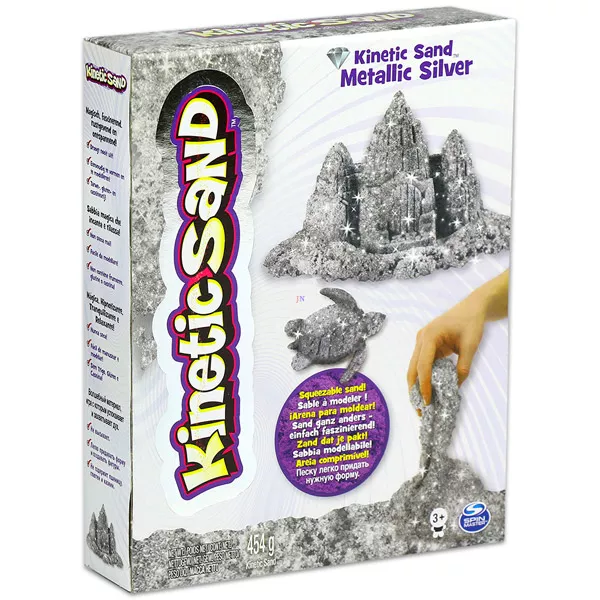 Kinetikus homok: ezüst metál színű - 454 gramm