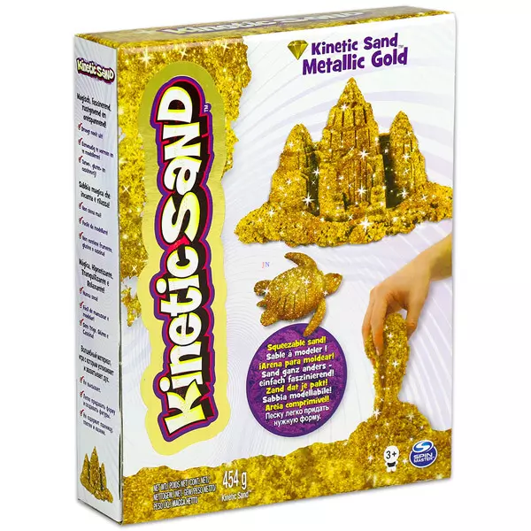 Nisip kinetic: culoare auriu metalizat - 454 grame