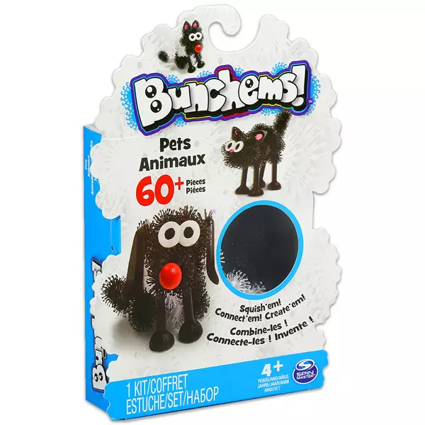 Bunchems: háziállatos formázó készlet - 60 db