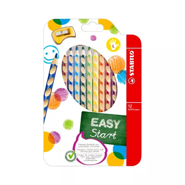 Stabilo Easycolors színes ceruza balkezesek számára - 12 darabos