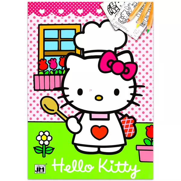 Hello Kitty: színező és foglalkoztató füzet - A4