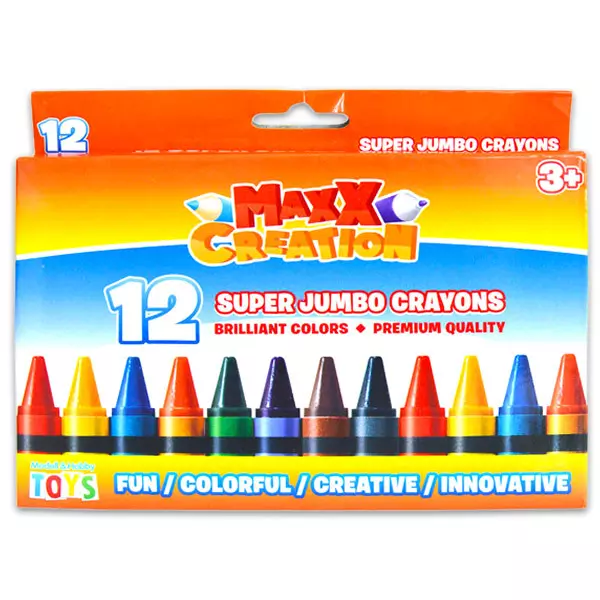 Maxx Creation: Set pastele Jumbo în culorile de bază - 12 buc.