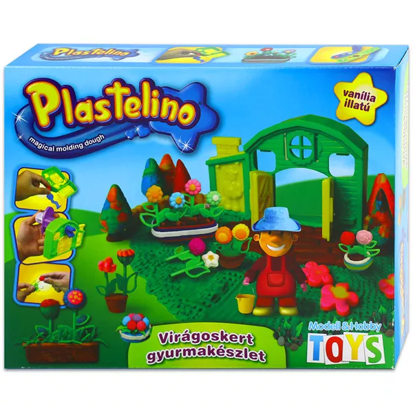 Plastelino: virágoskert gyurmakészlet