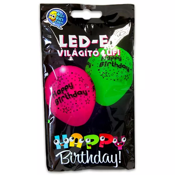 LED-es 5 darabos Happy Birthday lufi