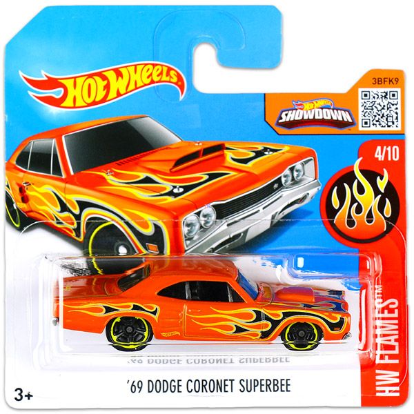 Hot Wheels Flames 69 Dodge Coronet Superbee Kisautó Játéknethu 9091