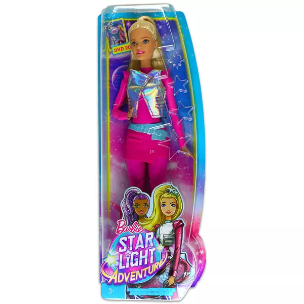 Barbie Csillagok között: szőke Barbie rózsaszín ruhában 