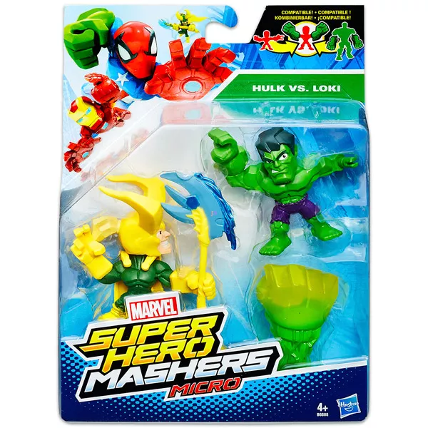 Marvel Super Hero Mashers Micro páros figura csomag - Hulk és Loki 