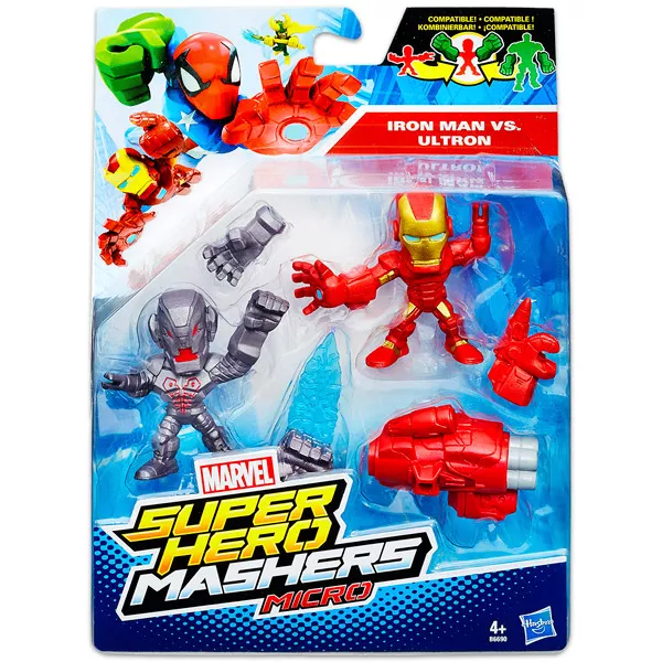 Marvel Super Hero Mashers Micro páros figura csomag - Vasember és Ultron 