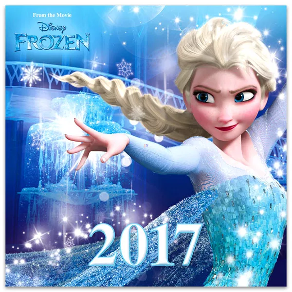 Disney hercegnők Jégvarázs közepes lemeznaptár - 2017