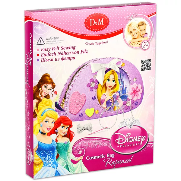Disney hercegnők: Aranyhaj kozmetikai táska foltvarrással 