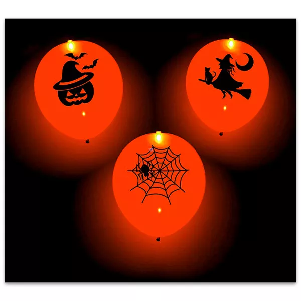 LED-es 4 darabos lufi halloween mintával
