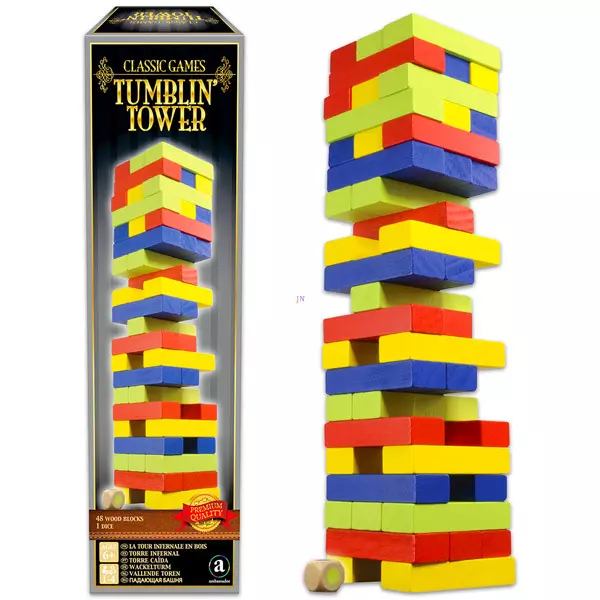 Colecţia jocurilor clasice: Turnul instabil din lemn colorat