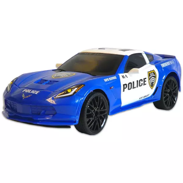 New Bright: RC Chargers maşinuţă de poliţie teleghidată - albastru