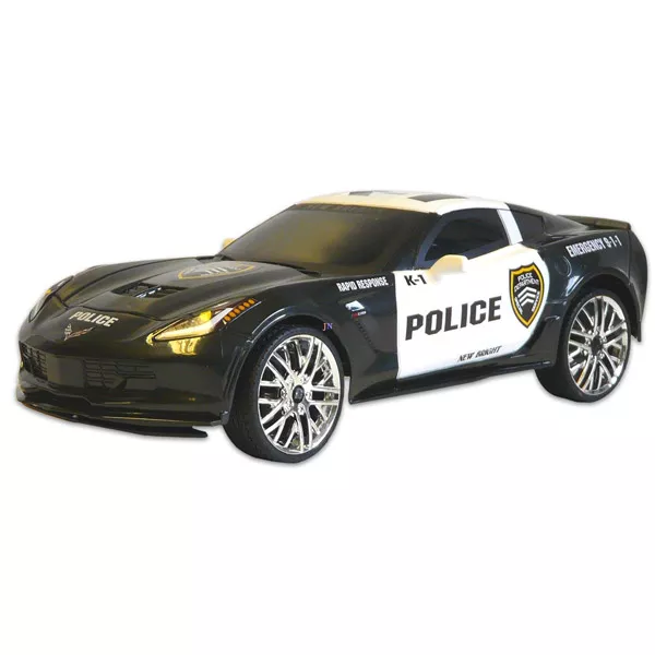 New Bright: RC Chargers maşinuţă de poliţie teleghidată - negru