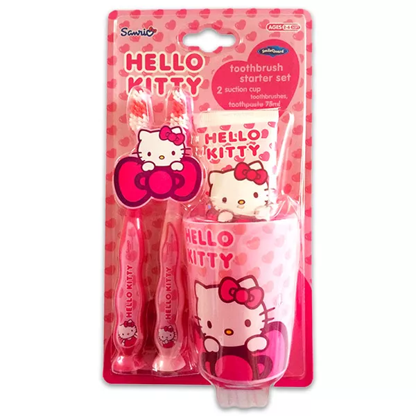 Hello Kitty: kezdő fogmosó szett