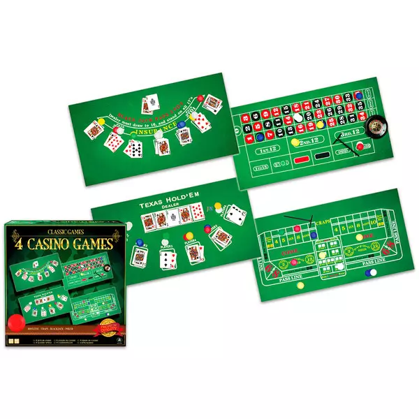 Classic Games Collection - 4 Casino Games (Roulette, Blackjack, Poker, Craps)