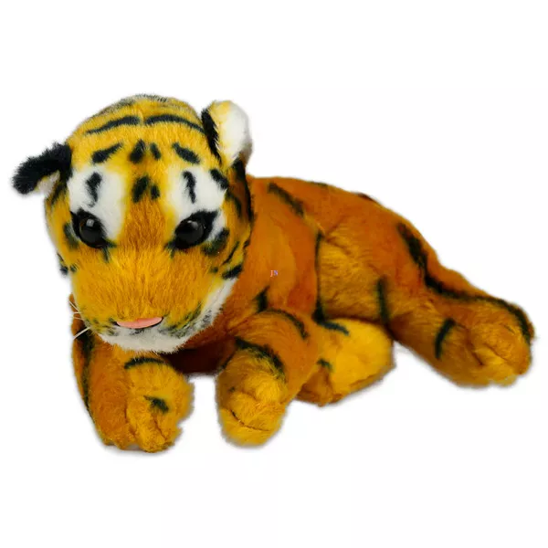 Fekvő tigris plüssfigura - 20 cm, több színű