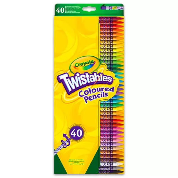 Crayola: 40 buc. creioane colorate cu vârfuri care se pot răsuci