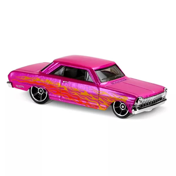Hot Wheels Flames: 63 Chevy II kisautó - rózsaszín