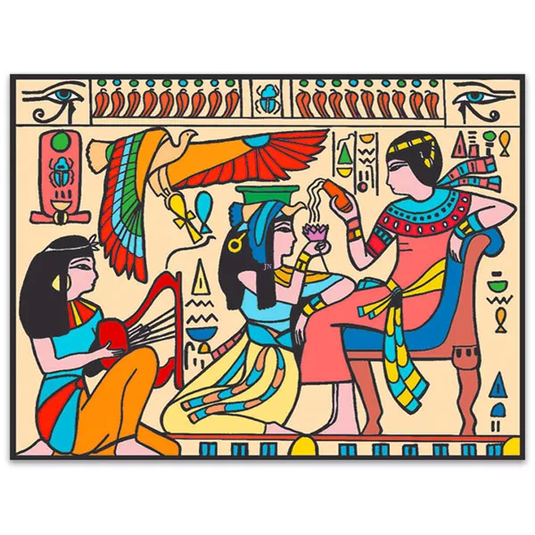 Egyiptom bársonyos színező 12 darab filccel